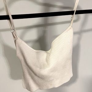 Edikted white tank top with open back